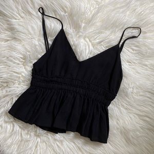 Cotton Candy Peplum Tank Top Low Back